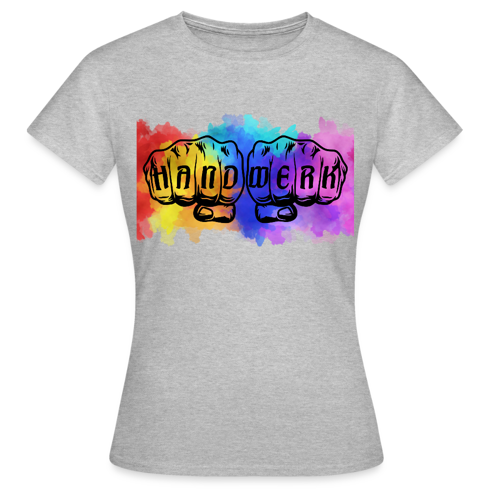Frauen T-Shirt "Splash-Handwerk" Grau meliert Frauen T-Shirt