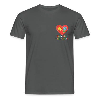 Unisex T-Shirt "Farben für Kinderherzen" (beidseitig bedruckt) Anthrazit Männer T-Shirt