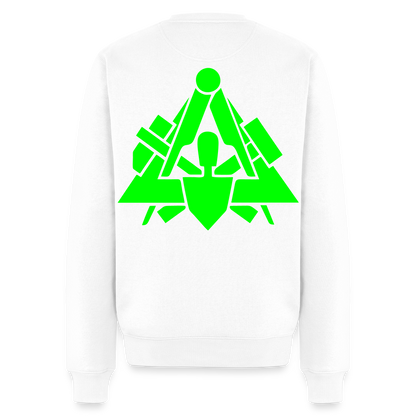 Unisex Premium Pullover "Maurer" neongrün Weiß Männer Premium Pullover