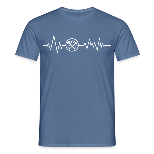 Unisex T-Shirt "Dachdecker" - Taubenblau 