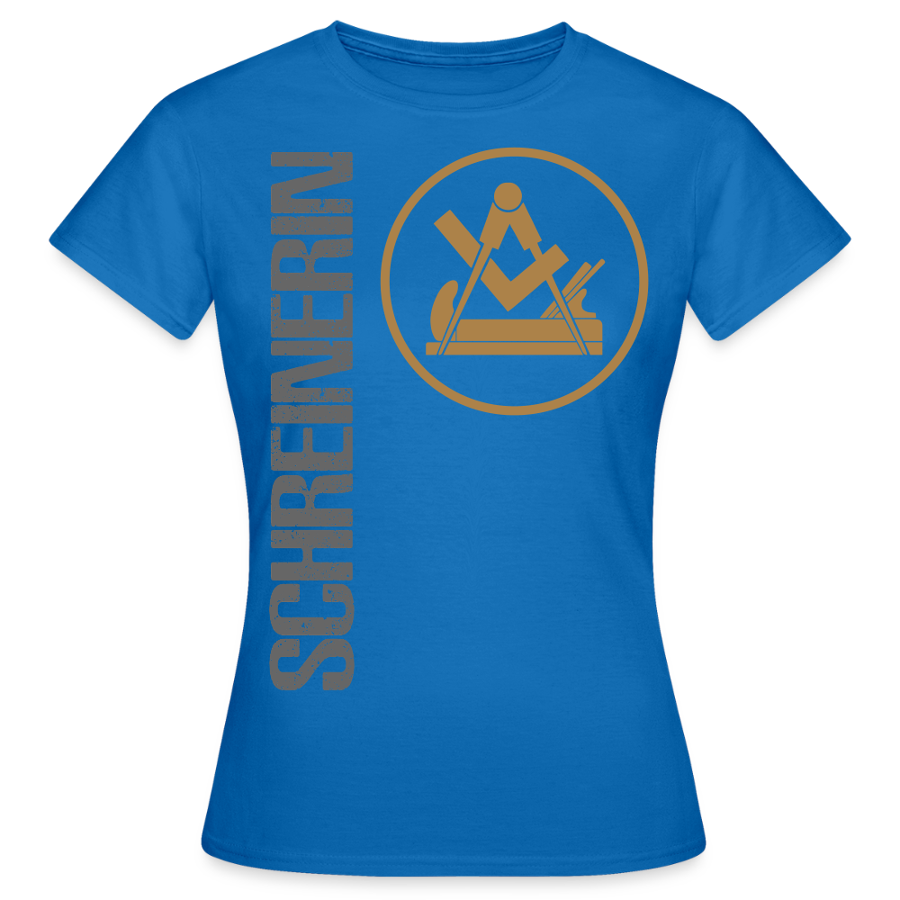 Frauen T-Shirt "Schreinerin" Royalblau Frauen T-Shirt