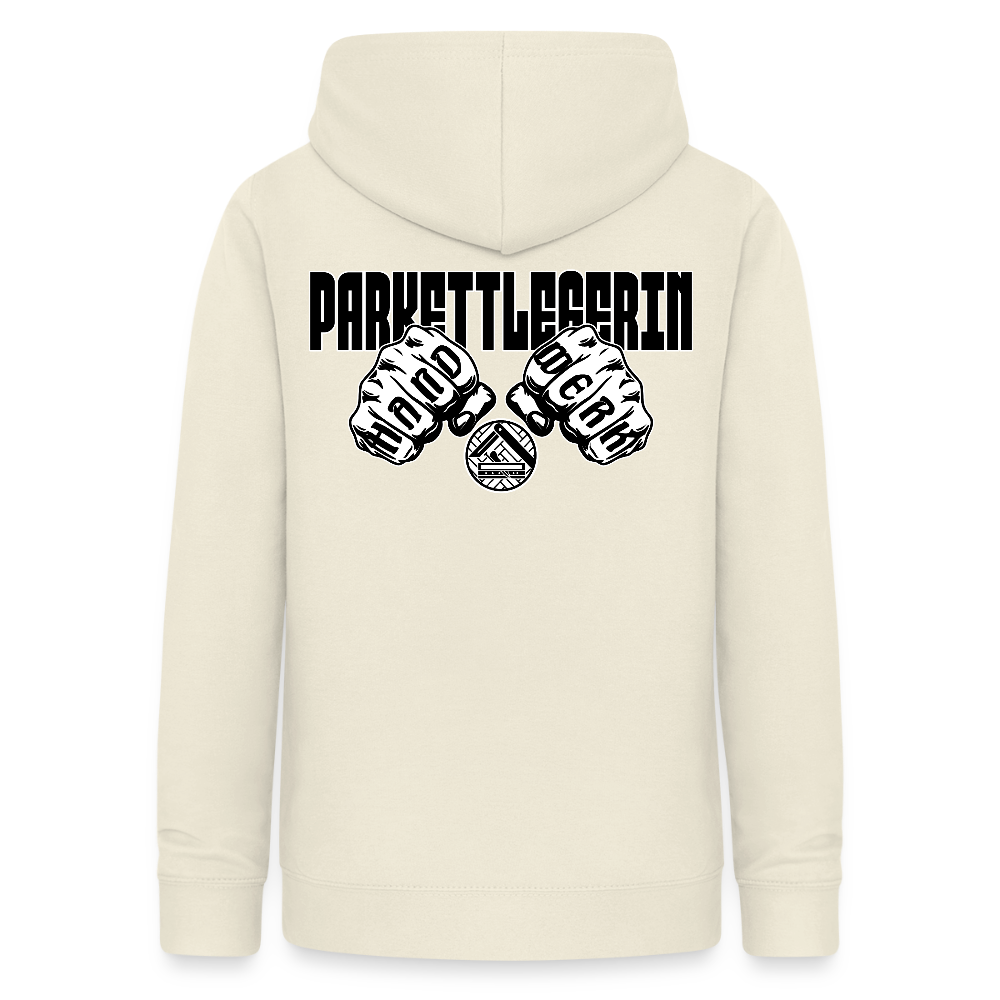 Frauen Hoodie "Parkettlegerin (beidseitig beruckt) Vanille-Milchshake Frauen Hoodie