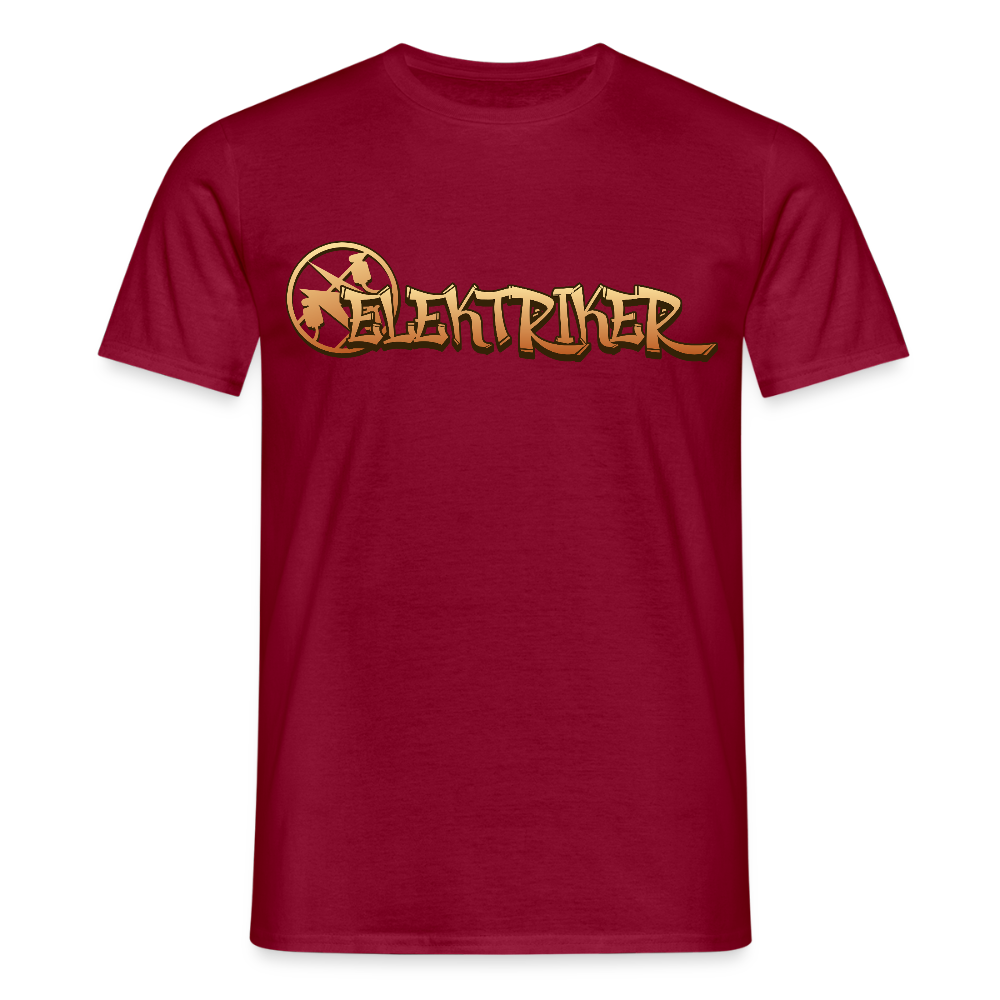 Unisex T-Shirt "Elektriker" Ziegelrot Männer T-Shirt