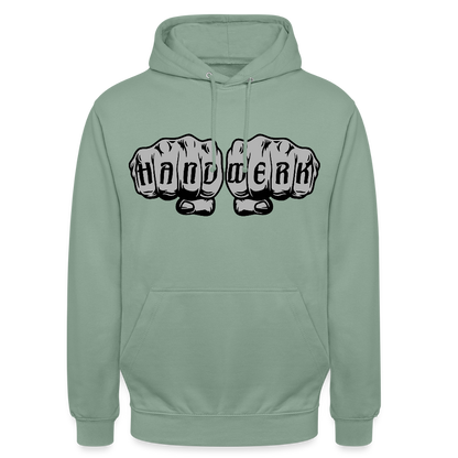 Unisex Hoodie "Handwerk" Graugrün Unisex Hoodie