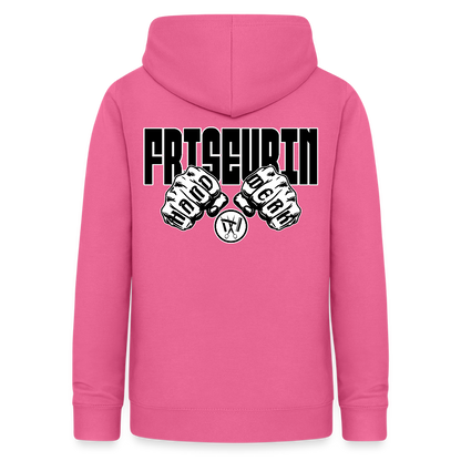 Frauen Hoodie "Friseurin" (beidseitig beruckt) Pink Frauen Hoodie