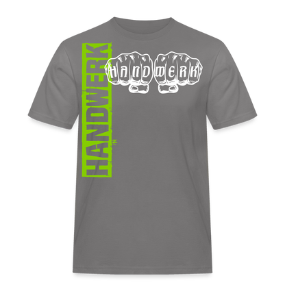 Unisex Workwear T-Shirt "Handwerk" Grau Männer Workwear T-Shirt