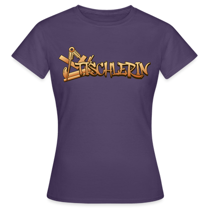 Frauen T-Shirt "Tischlerin" Dunkellila Frauen T-Shirt