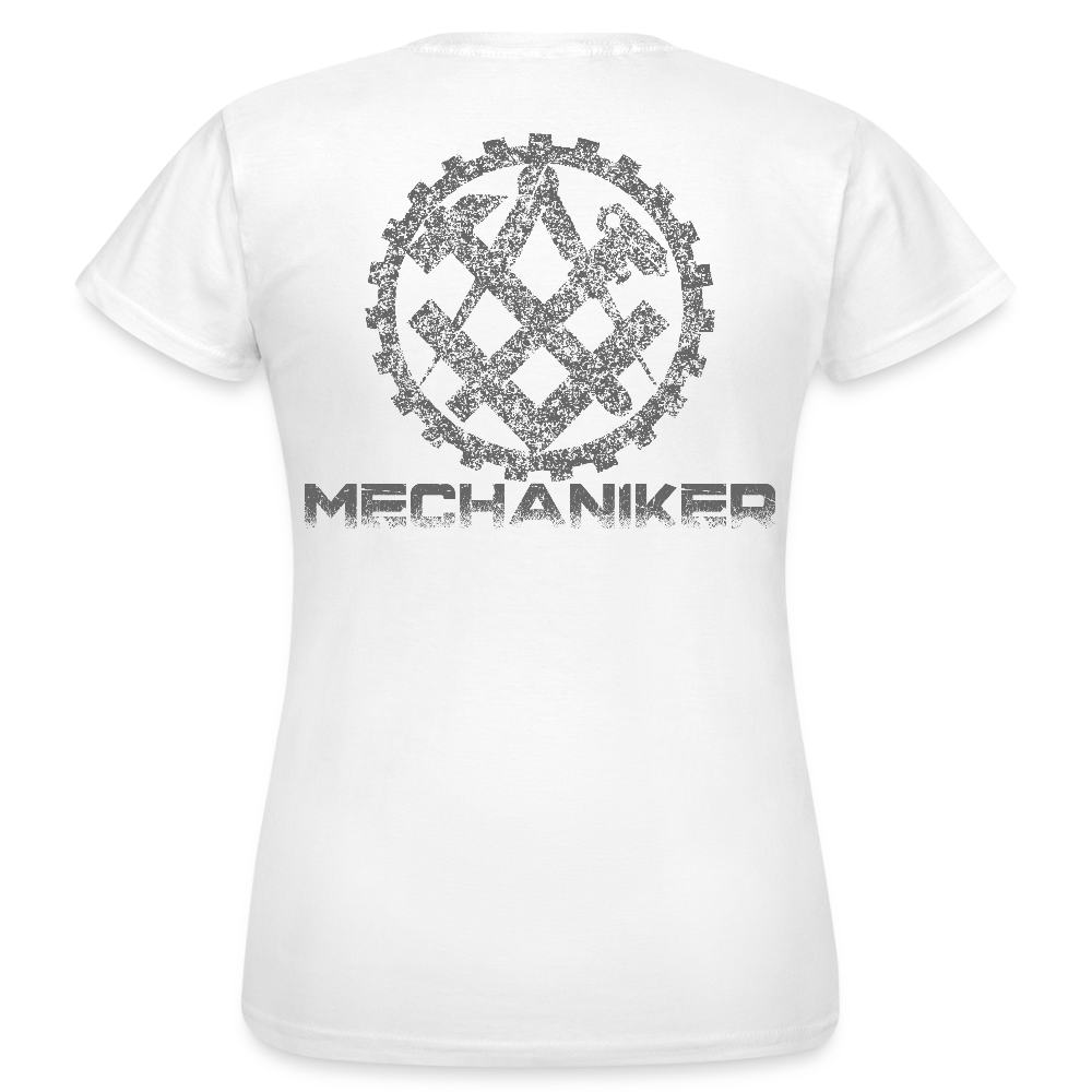 Frauen T-Shirt "Mechaniker" Weiß Frauen T-Shirt
