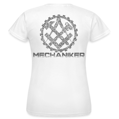 Frauen T-Shirt "Mechaniker" Weiß Frauen T-Shirt
