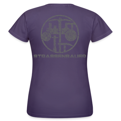 Frauen T-Shirt "Strassenbauer" Dunkellila Frauen T-Shirt