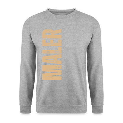 Unisex Pullover "Maler" Weißgrau meliert Unisex Pullover