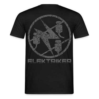 Unisex T-Shirt "Elektriker" Schwarz Männer T-Shirt