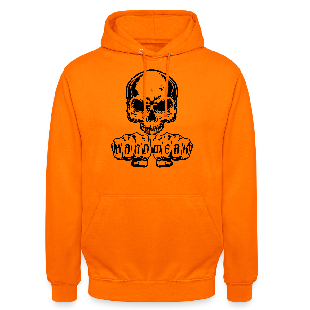 Unisex Hoodie "Skull-Handwerk" Orange Unisex Hoodie