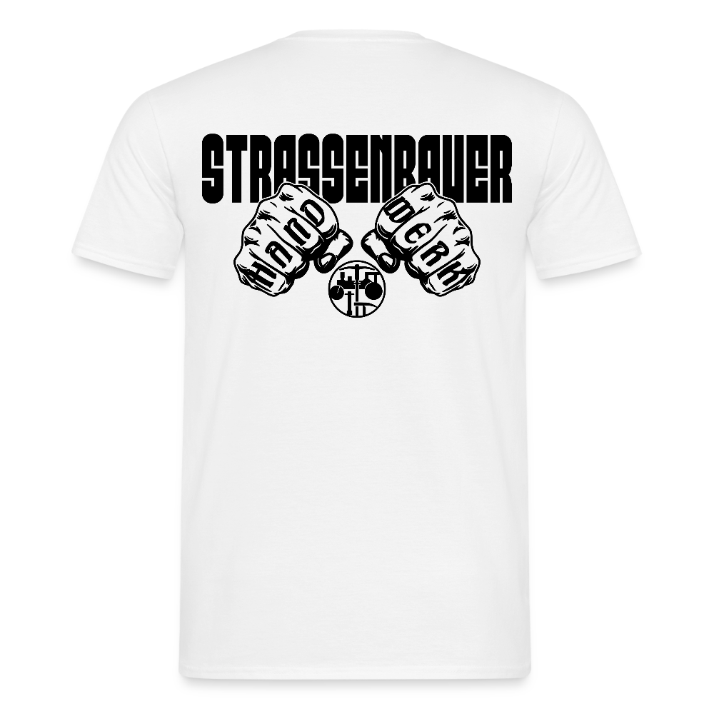 Unisex T-Shirt "Strassenbauer" Weiß Männer T-Shirt