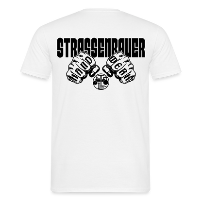 Unisex T-Shirt "Strassenbauer" Weiß Männer T-Shirt