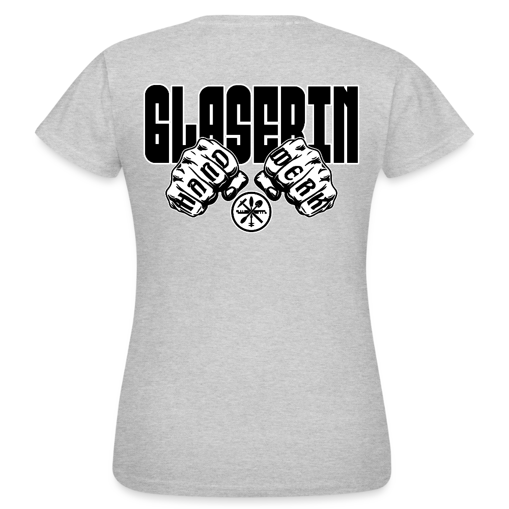Frauen T-Shirt "Glaserin" (beidseitig bedruckt) Grau meliert Frauen T-Shirt