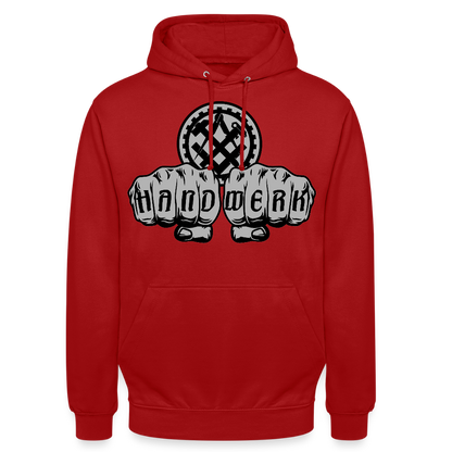 Unisex Hoodie "Mechaniker" Rot Unisex Hoodie
