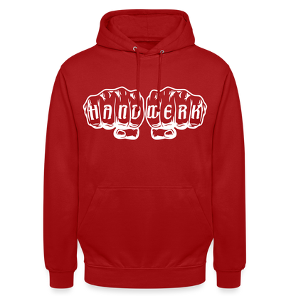 Unisex Hoodie "Handwerk" Rot Unisex Hoodie