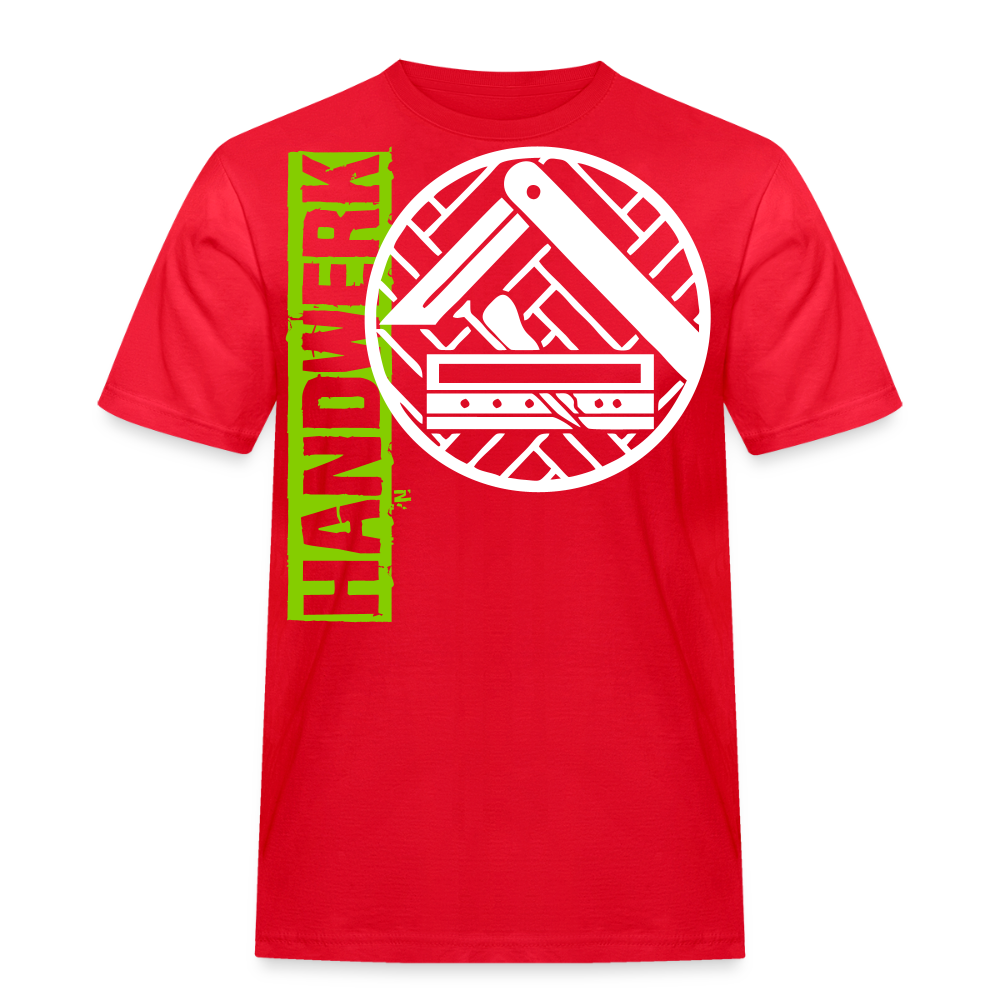 Unisex Workwear T-Shirt "Parkettleger" Rot Männer Workwear T-Shirt
