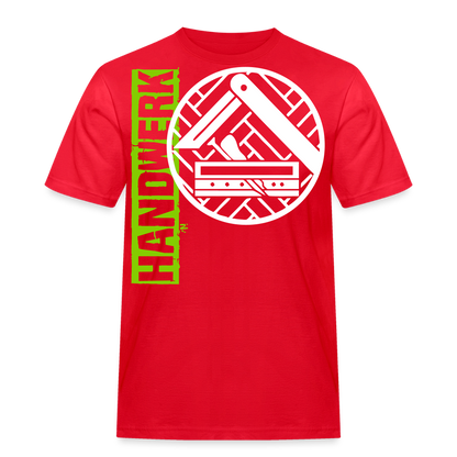 Unisex Workwear T-Shirt "Parkettleger" Rot Männer Workwear T-Shirt