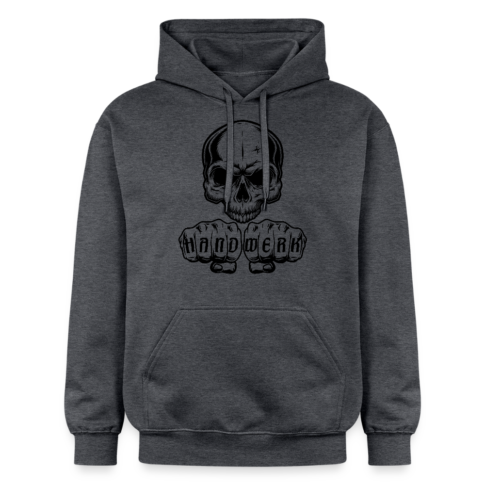 Gildan Unisex Softstyle® "Skull-Handwerk" Dunkelgrau meliert Gildan Unisex Softstyle® Midweight Hoodie
