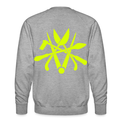 Unisex Premium Pullover "Spengler" neongelb - Grau meliert