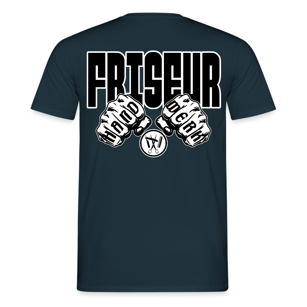 Unisex T-Shirt "Friseur" Navy Männer T-Shirt