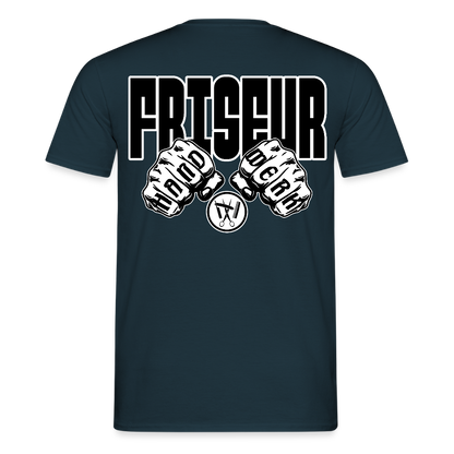 Unisex T-Shirt "Friseur" Navy Männer T-Shirt