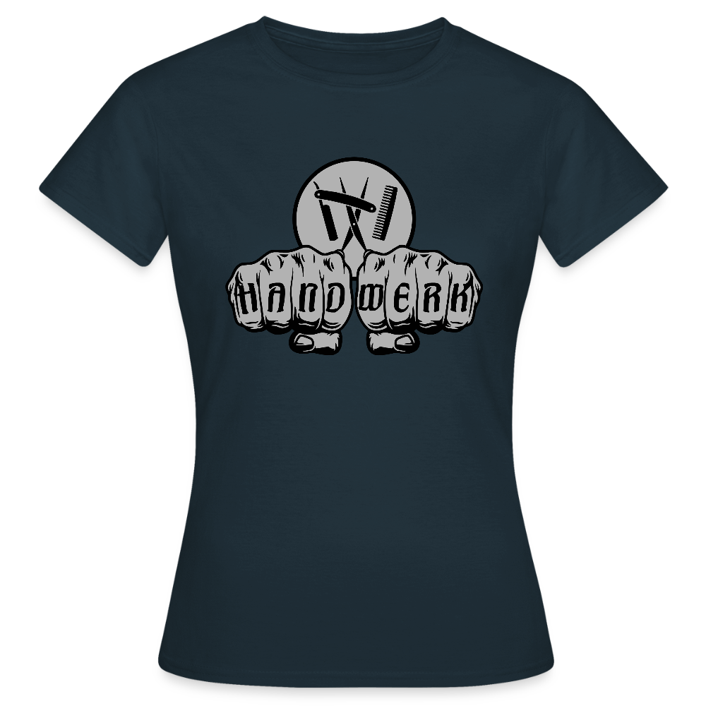 Frauen T-Shirt "Friseur" Navy Frauen T-Shirt