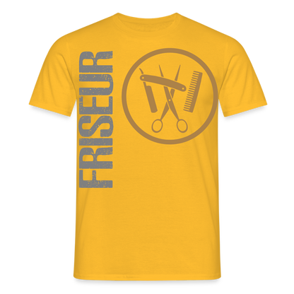 Unisex T-Shirt "Friseur" Gelb Männer T-Shirt
