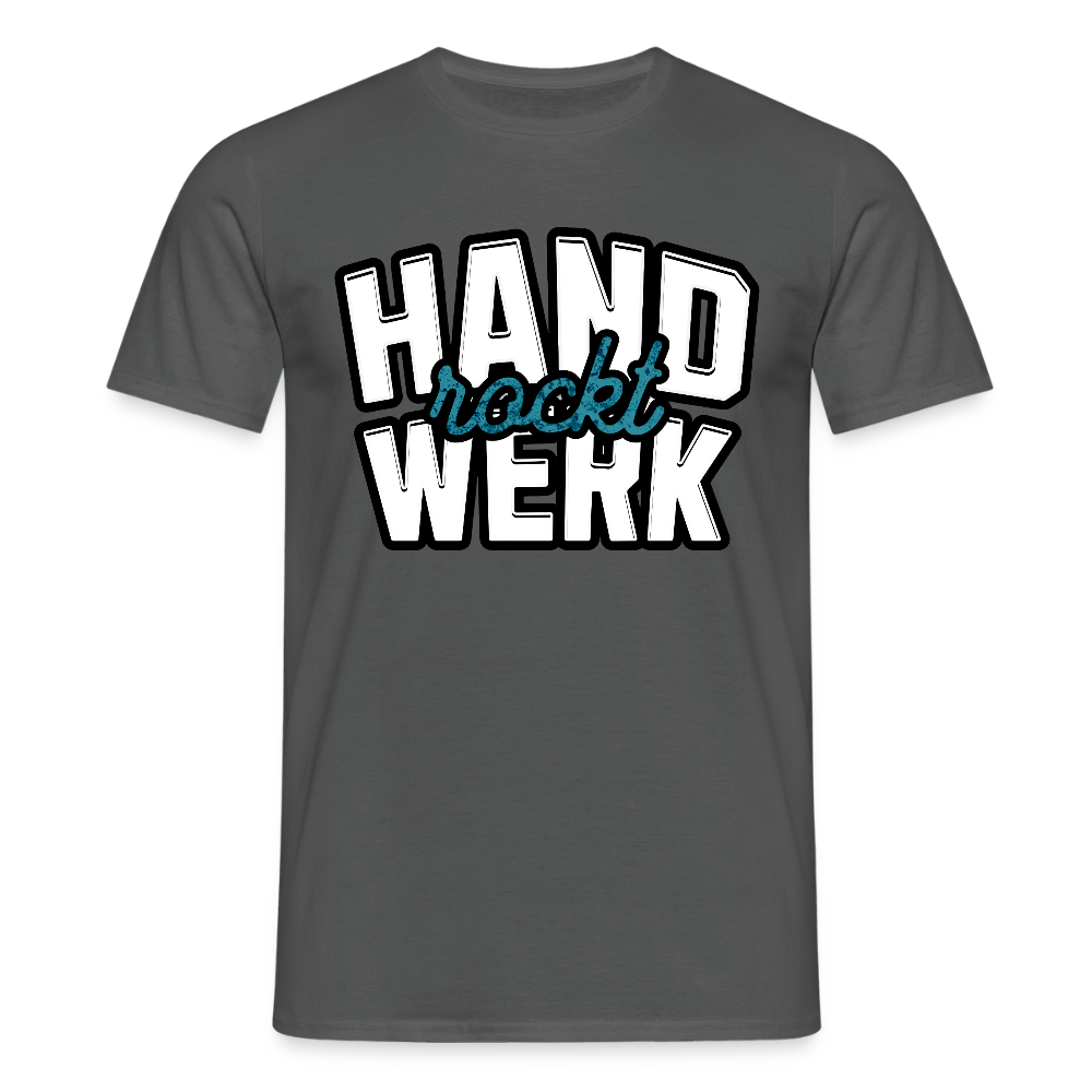 Unisex T-Shirt "Handwerk rockt" Anthrazit Männer T-Shirt