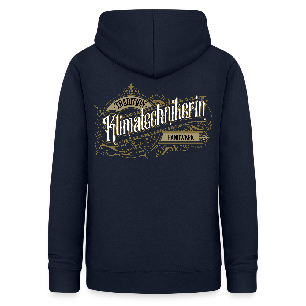 Frauen Hoodie "Klimatechnikerin" Nostalgie Handwerk Navy Frauen Hoodie
