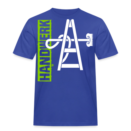 Unisex Workwear T-Shirt "Gebäudereiniger" Royalblau Männer Workwear T-Shirt