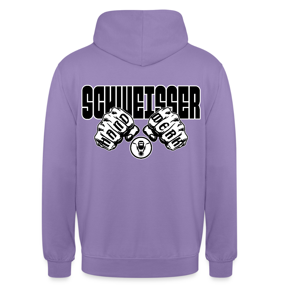 Unisex Hoodie "Schweisser" (beidseitig bedruckt) Lavendel Unisex Hoodie