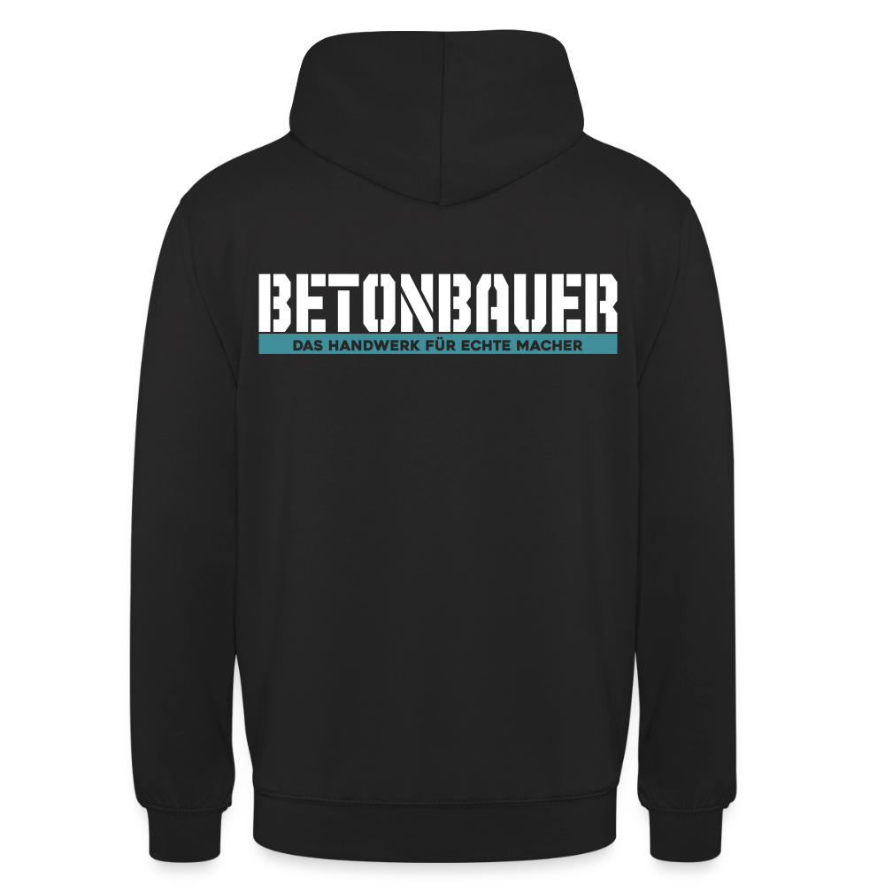 Unisex Hoodie HW-300 | MACHER "Betonbauer" Schwarz Unisex Hoodie {{ color }}