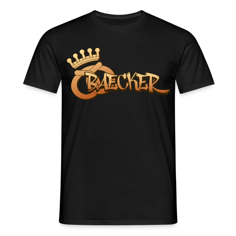 Unisex T-Shirt "Bäcker" Schwarz Männer T-Shirt