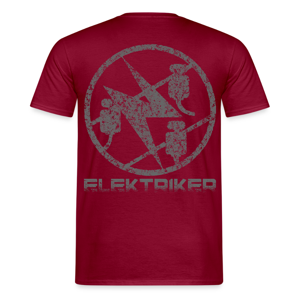 Unisex T-Shirt "Elektriker" Ziegelrot Männer T-Shirt
