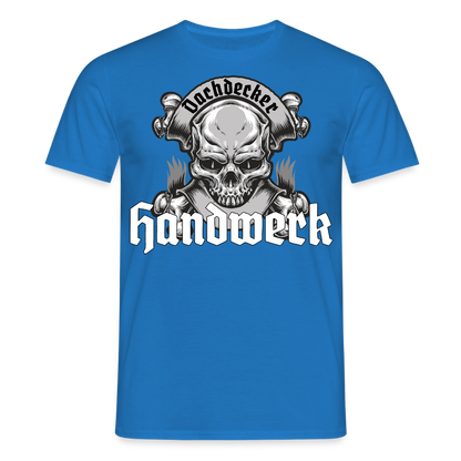 Unisex T-Shirt "Skull-Dachdecker" Royalblau Männer T-Shirt