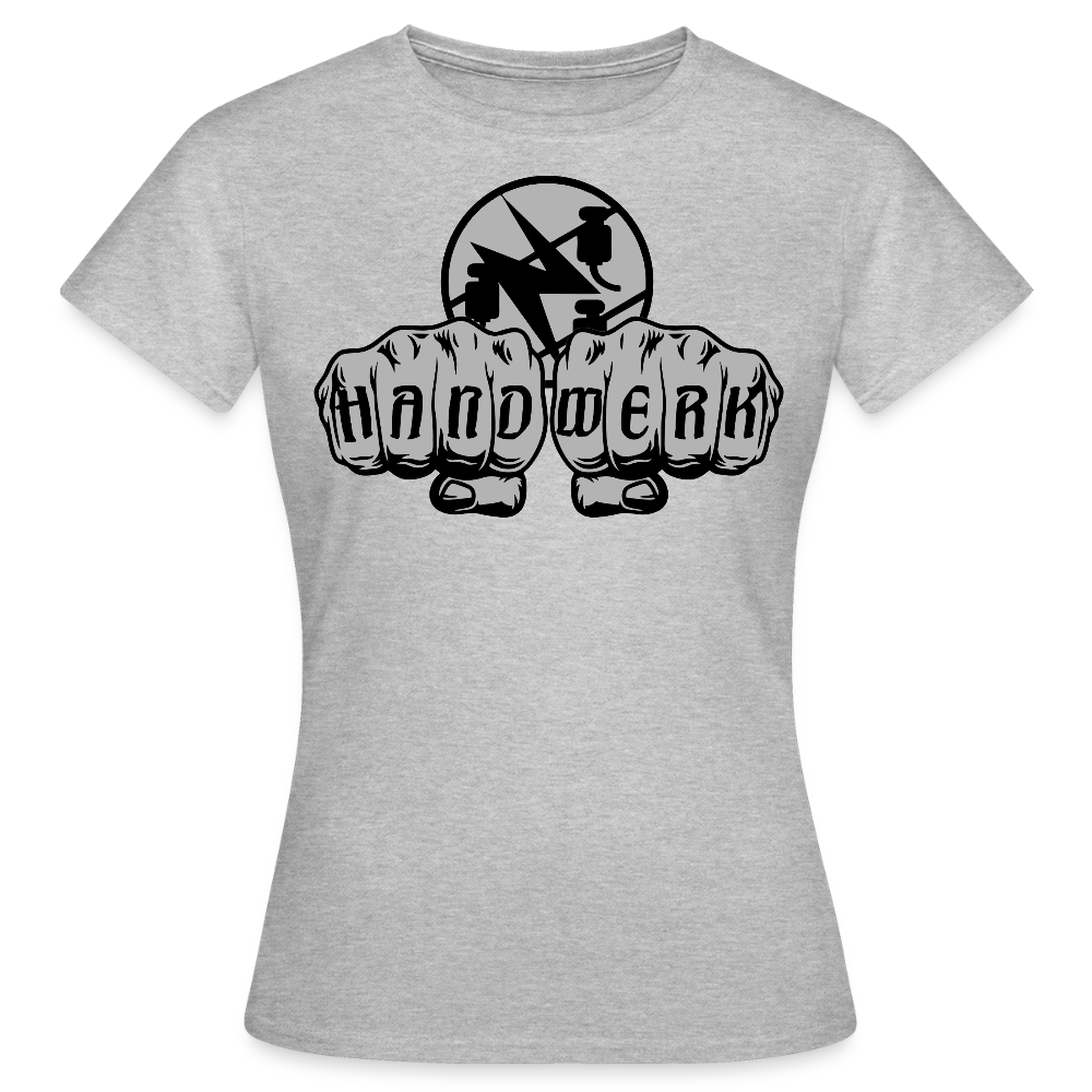 Frauen T-Shirt "Elektriker" Grau meliert Frauen T-Shirt