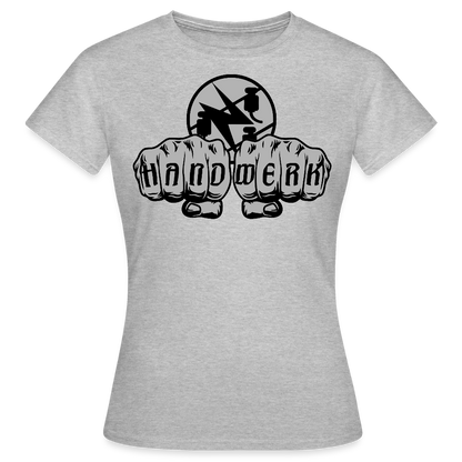 Frauen T-Shirt "Elektriker" Grau meliert Frauen T-Shirt