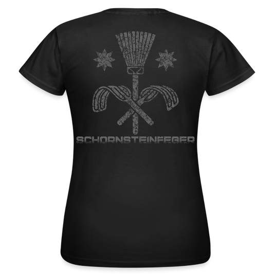 Frauen T-Shirt "Schornsteinfeger" Schwarz Frauen T-Shirt