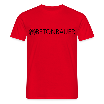 Unisex T-Shirt "Betonbauer" Rot Männer T-Shirt