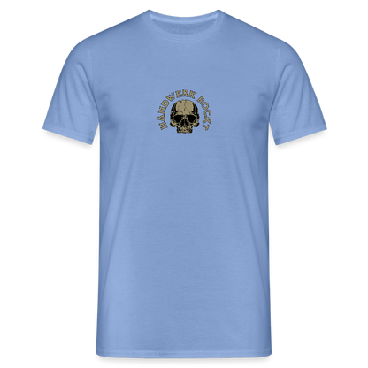 Unisex T-Shirt "Handwerk-Rockt" (beidseitig bedruckt) - carolina blue