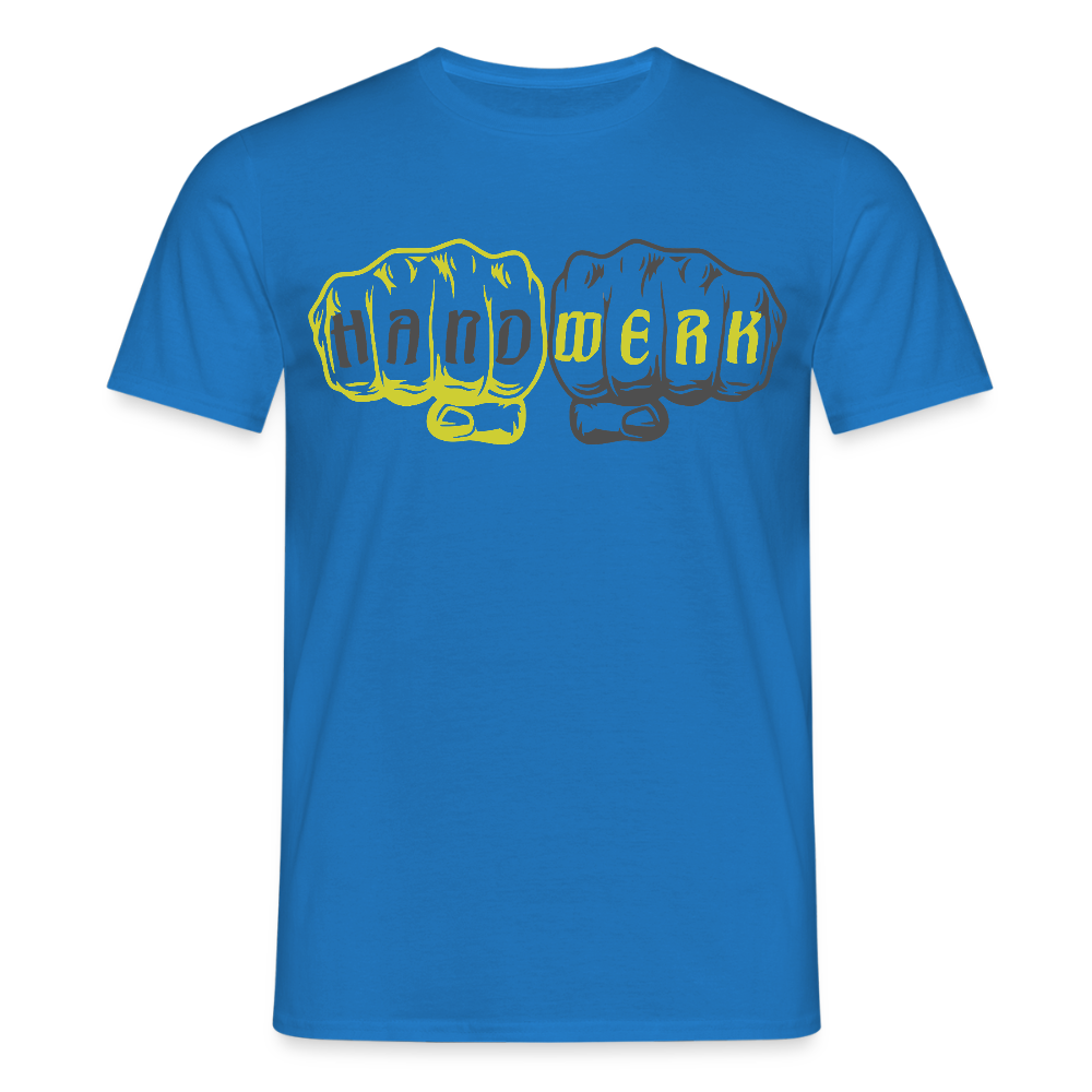 Unisex T-Shirt "Handwerk" Royalblau Männer T-Shirt