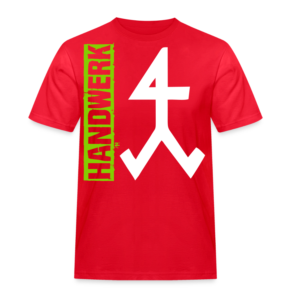 Unisex Workwear T-Shirt "Steinmetz" Rot Männer Workwear T-Shirt