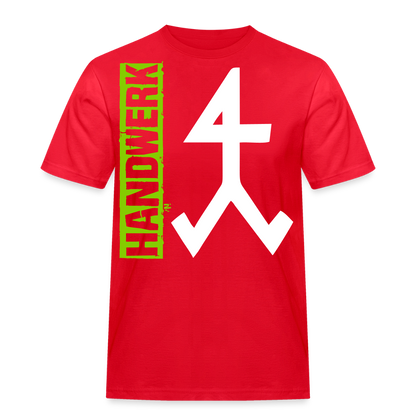 Unisex Workwear T-Shirt "Steinmetz" Rot Männer Workwear T-Shirt