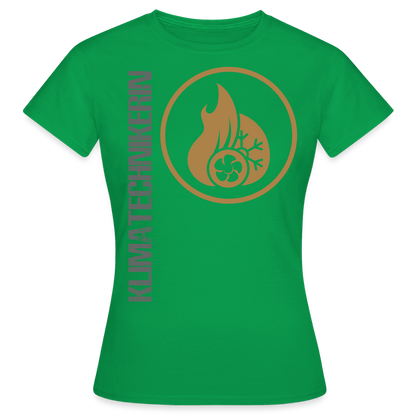 Frauen T-Shirt "Klimatechnikerin" Kelly Green Frauen T-Shirt