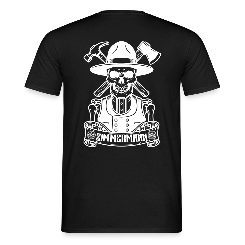 Beidseitig bedrucktes Unisex T-Shirt von Spreadconnect mit Skull & Zunft Design, handwerkliches Motiv, hochwertiges Material