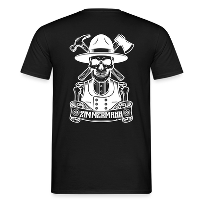 Beidseitig bedrucktes Unisex T-Shirt von Spreadconnect mit Skull & Zunft Design, handwerkliches Motiv, hochwertiges Material