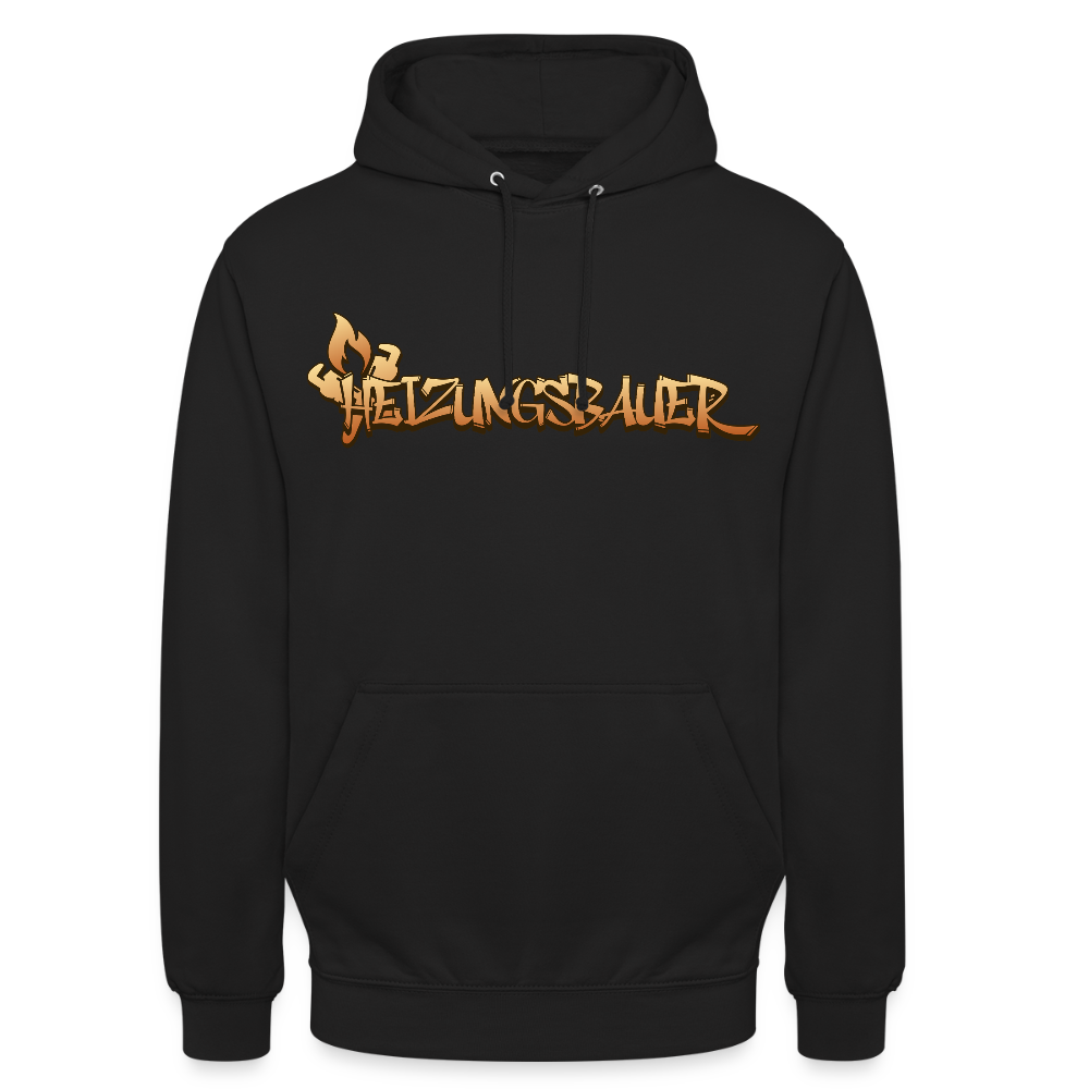 Unisex Hoodie "Heizungsbauer" Schwarz Unisex Hoodie